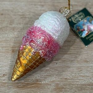 Anthropologie Ice Cream Cone Ornament